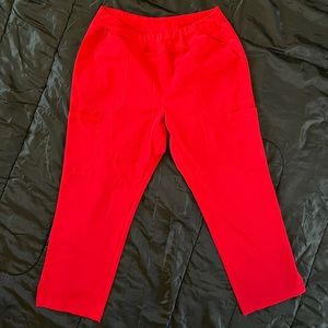 Red Dickies Petite Scrub Pants